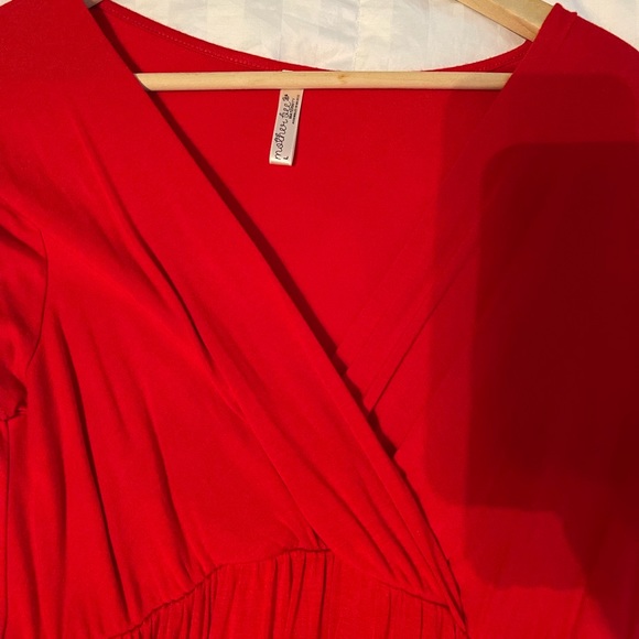 Red maternity dress - Picture 5 of 7